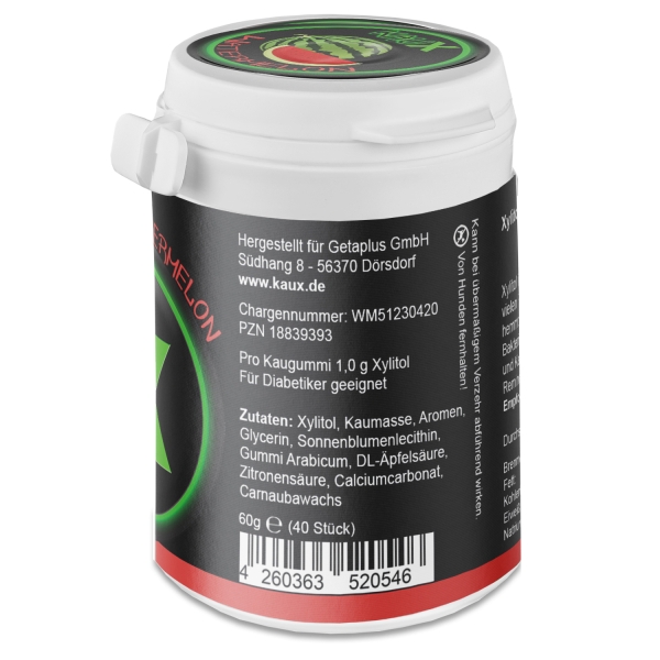 KauX Watermelon Kaugummi mit Xylitol 40 Stück