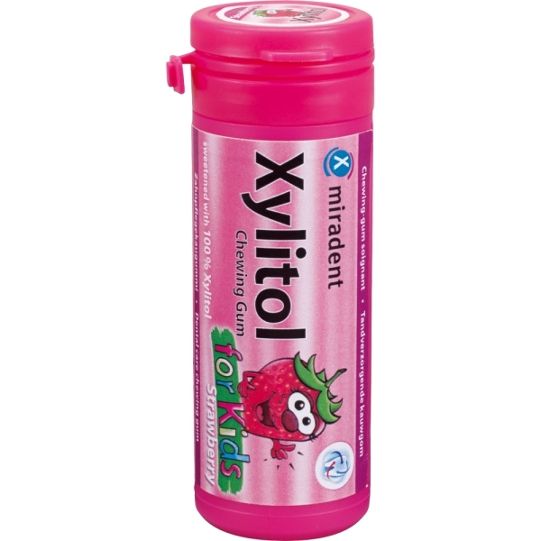 miradent Xylitol Kaugummi for Kids Erdbeere 30 Stück
