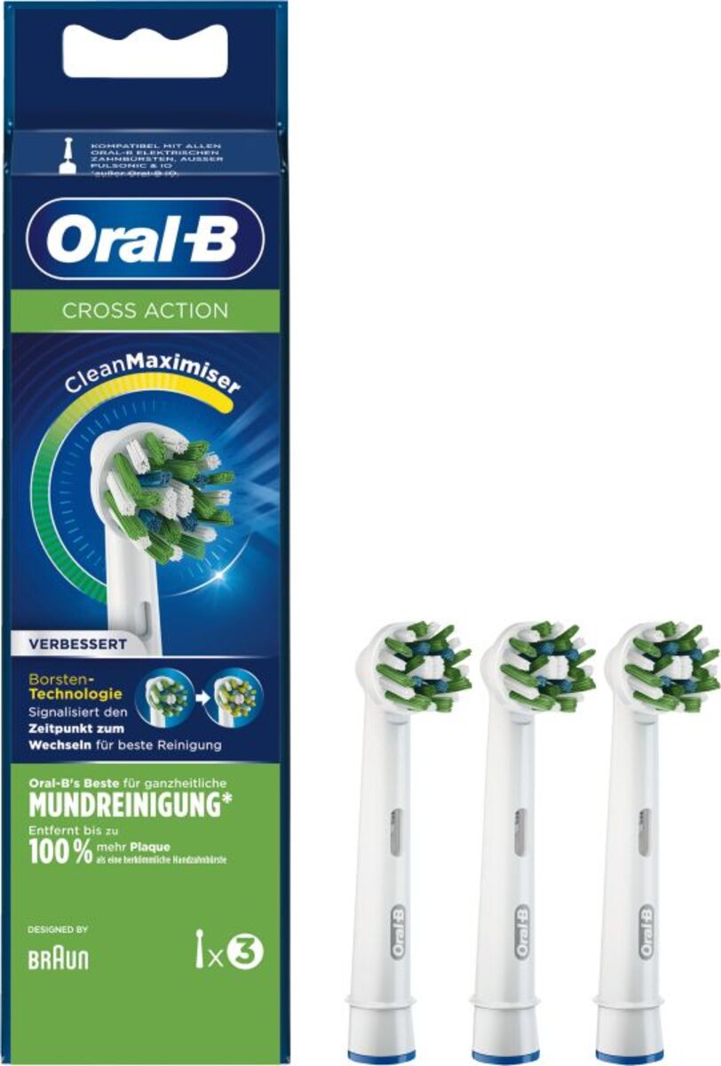 saubere-zaehne - Braun Oral-B Bürstenköpfe CrossAction Clean Maximer - 3\'er  Pack