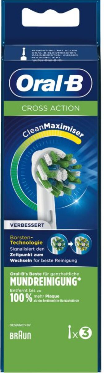 saubere-zaehne - Braun Oral-B Bürstenköpfe CrossAction Clean Maximer - 3\'er  Pack