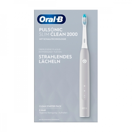 Braun Oral-B Pulsonic Slim Clean 2000 Schallzahnbürste Grau