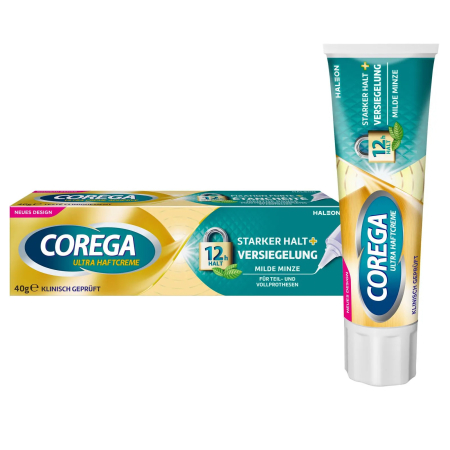 Corega Ultra Haftcreme Starker Halt + Versiegelung 40 g