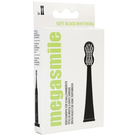 Megasmile Soft Black Whitening Ersatzbürsten 2'er Pack