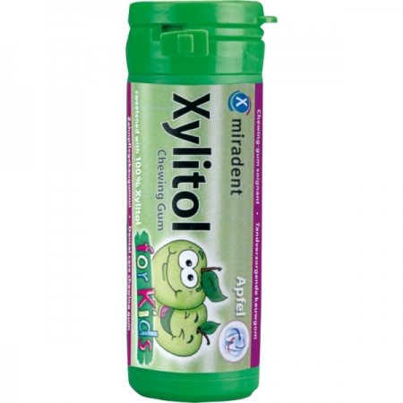 miradent Xylitol Kaugummi for Kids Apfel 30 Stück