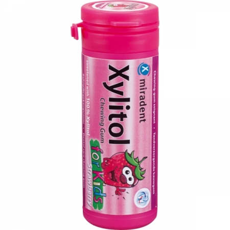 miradent Xylitol Kaugummi for Kids Erdbeere 30 Stück