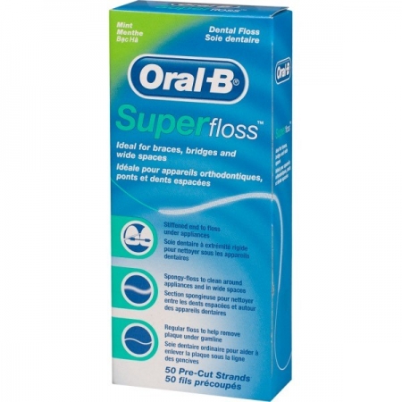 Oral-B Superfloss Mint Zahnseide 50 Fäden